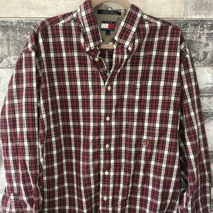 Tommy Hilfiger men’s button up shirt long sleeve size Large